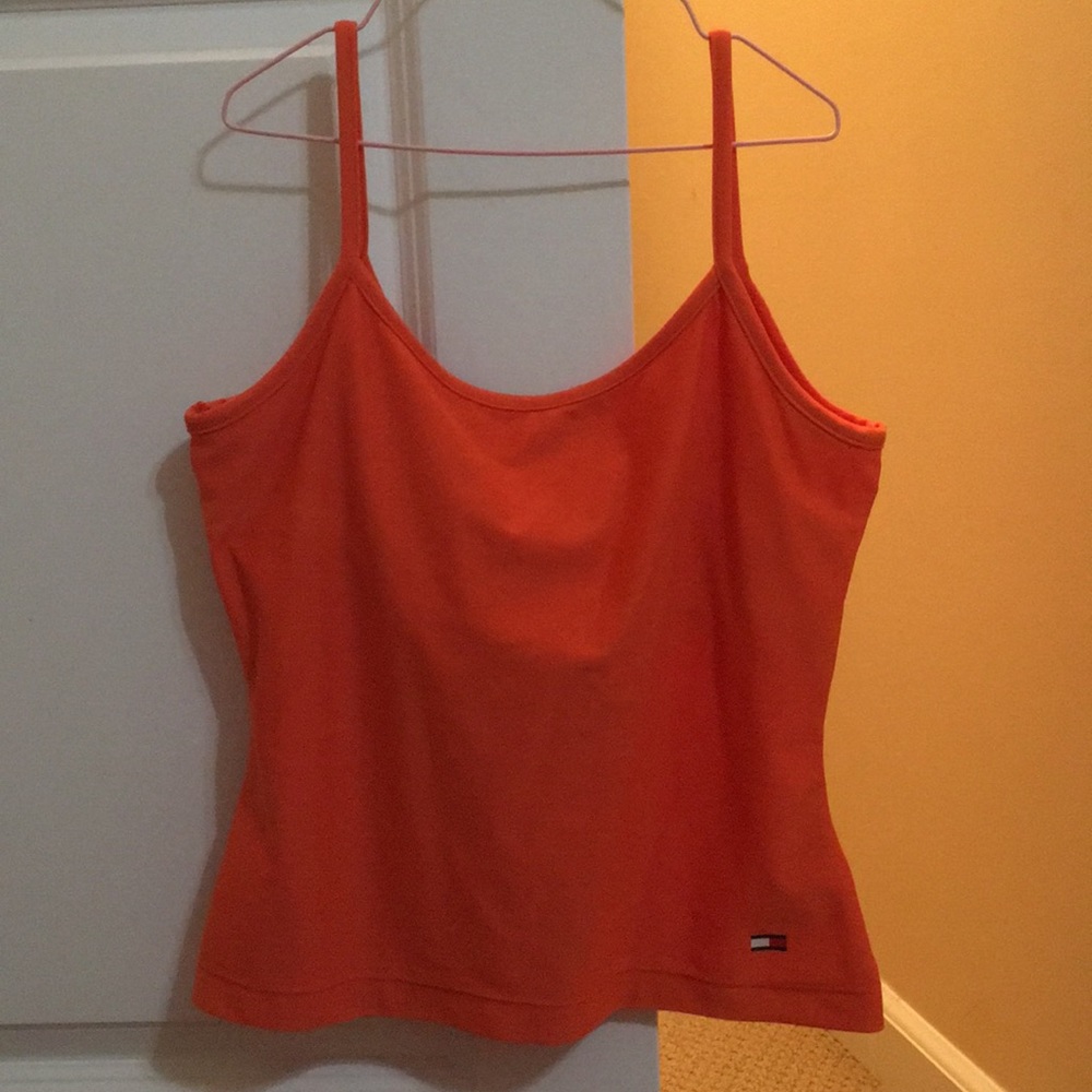 Orange Tommy Hilfiger Cropped Tank Top